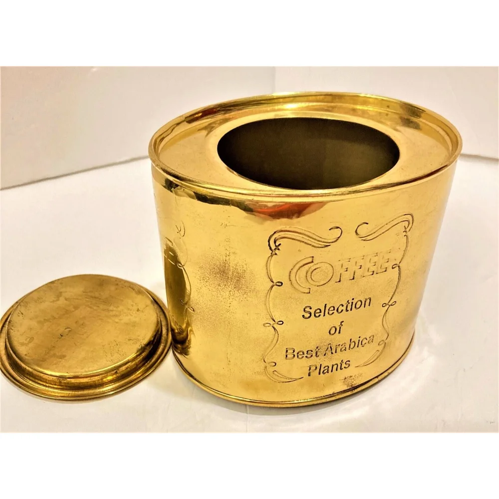 Brass Stash Coffee Can 4" - Picture 3 of 4